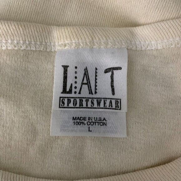 Vintage Team Shelby Long Sleeve T Shirt L Cream Crewneck Pullover Ford Cobra - Picture 6 of 6